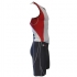 Ironman men's tri top + short white-red  IMTOPSHORTWHTRE